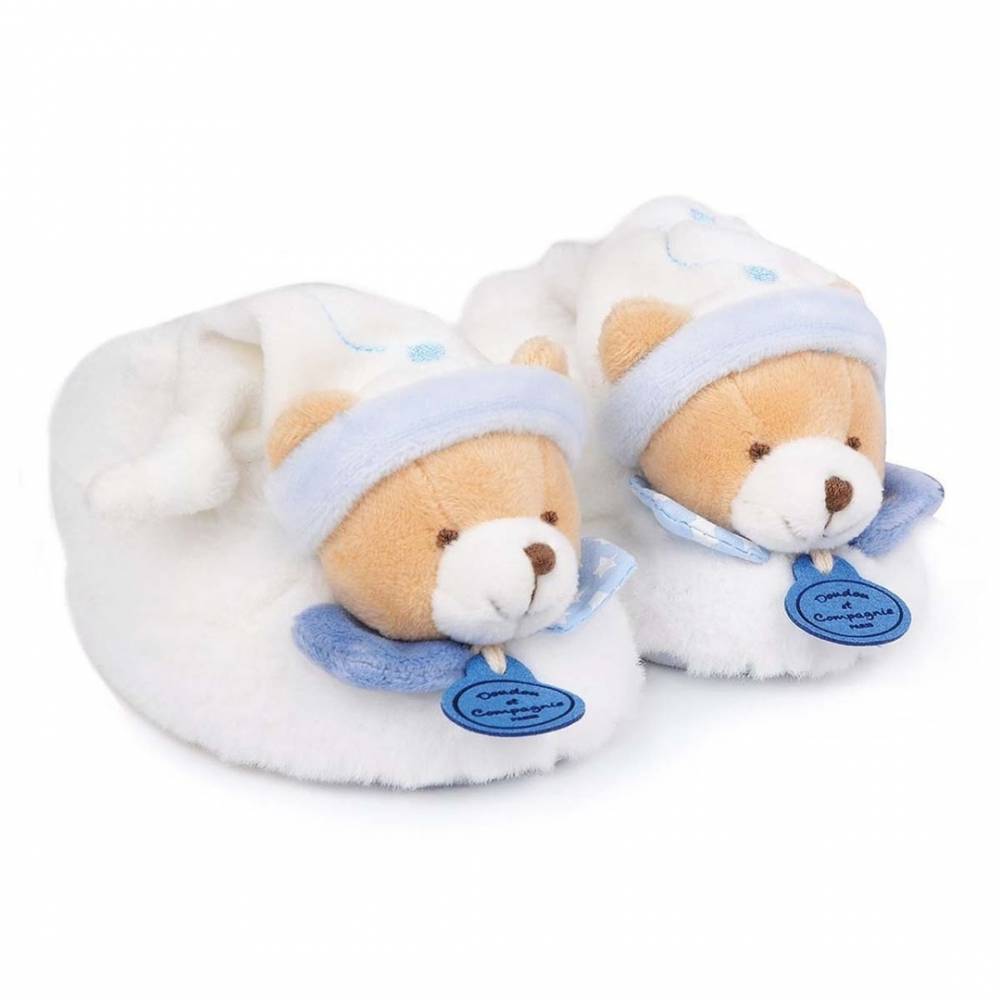 Chaussons avec hochet Ours - Doudou et Compagnie