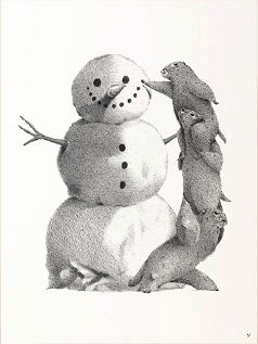 Le Panier de la MARMOTTE MON44 BONHOMME DE NEIGE